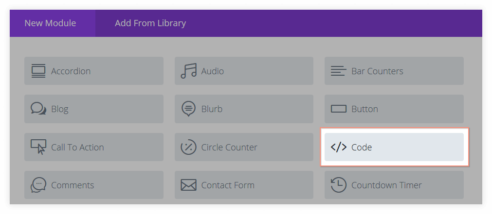 Divi's code module